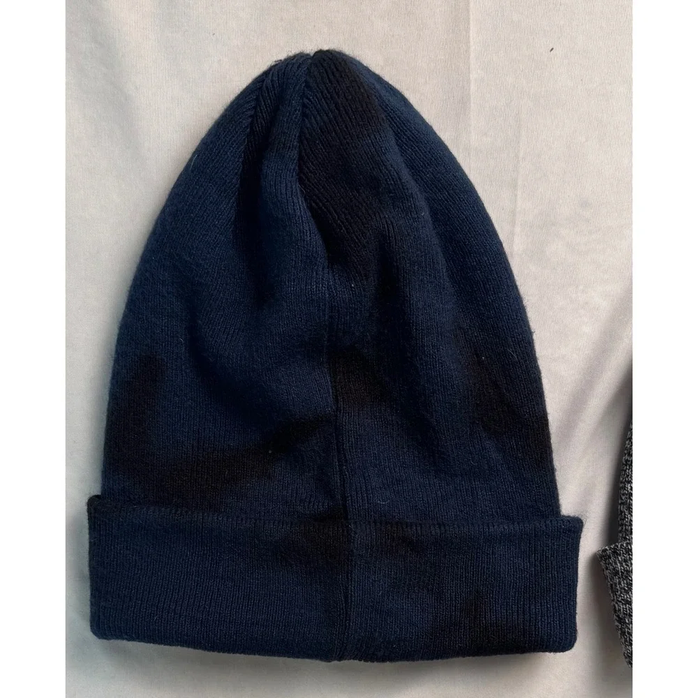 Coal Headwear Beanie Bundle The Uniform Low Grey Marl and Navy Blue Knit Hats